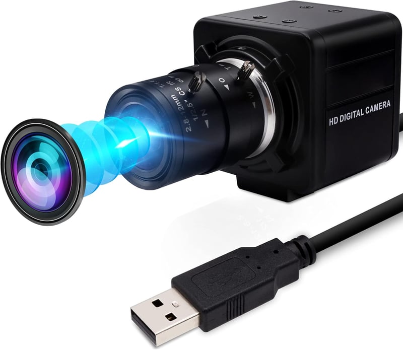 ELP 1080P USB Webkamera 2.8-12mm Zoom Lencse, 60fps Széles Látószög Ipari Kamera
