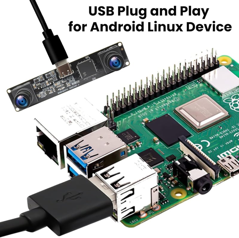 ELP 1200P 3D Stereo USB Kamera Dual Lencse 120fps Arcfelismerés QR Kód Szkenner