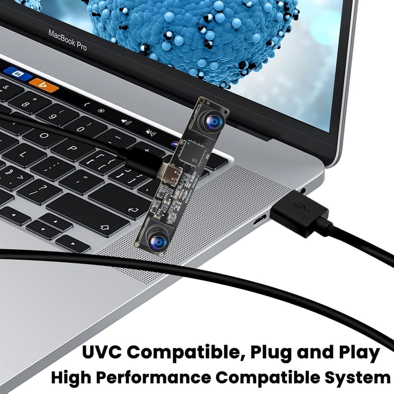 ELP 1200P 3D Stereo USB Kamera Dual Lencse 120fps Arcfelismerés QR Kód Szkenner
