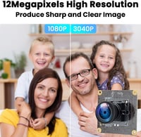ELP 12MP 120fps USB Kamera Modul 4K Golfütés Ipari Lencse 110° Plug and Play 4
