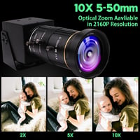 ELP 4K HDMI USB Konferencia Kamera 10x Optikai Zoom 2160P Videó 3