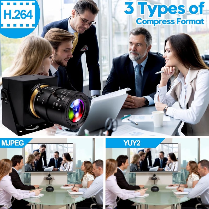 ELP 4K HDMI USB Webkamera 2.8-12mm Varifokusz Lencse, 2160P Ultra HD Kamera Élő Közvetítéshez