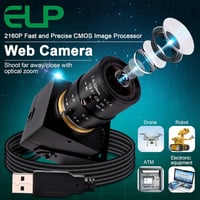 ELP 4K USB Kamera 4x Optikai Zoom 2160P Ultra HD IMX415 Szenzor Laptop Raspberry Pi 8