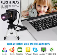 ELP 4K USB Kamera 4x Optikai Zoom 2160P Ultra HD IMX415 Szenzor Laptop Raspberry Pi 5