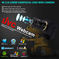 ELP 4K USB Kamera 4x Optikai Zoom 2160P Ultra HD IMX415 Szenzor Laptop Raspberry Pi 7