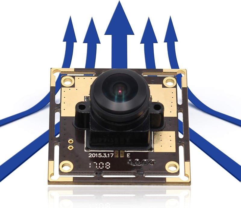 ELP 5MP OV5640 HD CMOS Webkamera Modul 170° Halszemoptikával - USB Széles Látószögű Kamera Manuális Fókusszal, Hordozható USB500W02M-L170