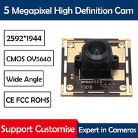 ELP 5MP OV5640 HD CMOS Webkamera Modul 170° Halszemoptikával - USB Széles Látószögű Kamera Manuális Fókusszal, Hordozható USB500W02M-L170 2