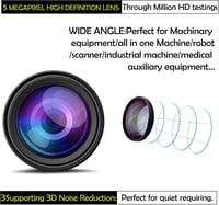 ELP 5MP OV5640 HD CMOS Webkamera Modul 170° Halszemoptikával - USB Széles Látószögű Kamera Manuális Fókusszal, Hordozható USB500W02M-L170 3