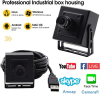 ELP 5MP USB Webkamera 2592x1944 Felbontással - 3.6mm Lencsés Fekete Alumínium Ház - Windows, Linux, Mac Kompatibilis Plug & Play Kamera 2
