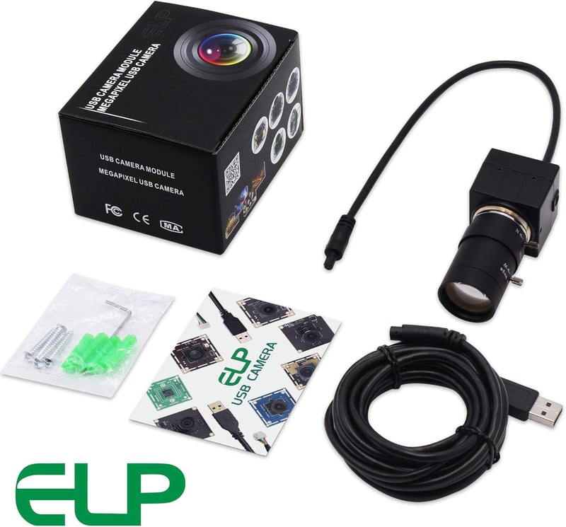 ELP 8MP USB Webkamera 2448P Manuális Zoom Objektívvel Mac/Windows/Linux Kompatibilis
