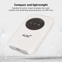 Elprico Hordozható 4G LTE WiFi Router, 300 Mbps Vezeték Nélküli Modem, SIM Kártyás, 3200 mAh Akkumulátor, Fehér 4