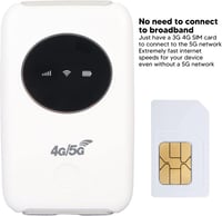 Elprico Hordozható 4G LTE WiFi Router, 300 Mbps Vezeték Nélküli Modem, SIM Kártyás, 3200 mAh Akkumulátor, Fehér 5