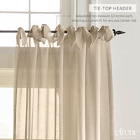 Priesvitný záves Elrene Home Fashions Vienna, 52x95 palcov, ľanová farba, 1 ks na okno 2