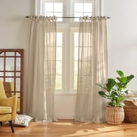 Priesvitný záves Elrene Home Fashions Vienna, 52x95 palcov, ľanová farba, 1 ks na okno 1