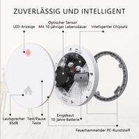 Detector de fum ultra-subțire ELRO FS4610 – Baterie cu durată de viață de 10 ani, standard EN14604, alb, 1 buc. 8