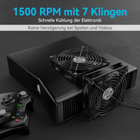 ELUTENG 120mm USB Ventilátor Dupla Ventilátorral, 3 Fokozat, PS4/Laptop/TV Box Kompatibilis 7