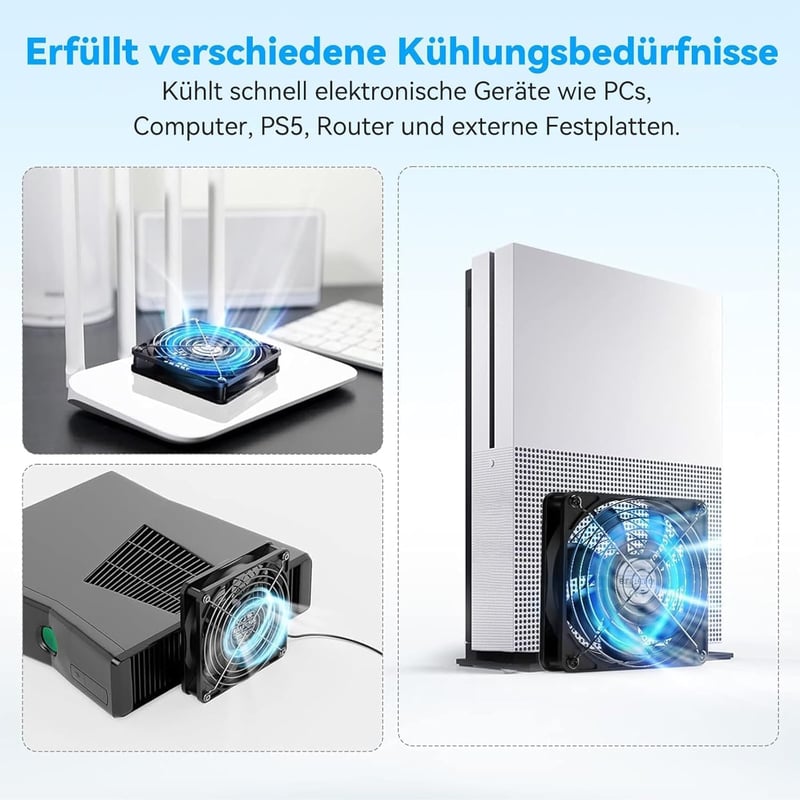 ELUTENG 140mm USB Ventilátor PC-hez 3 Fokozatú Sebességgel