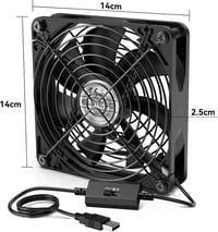 ELUTENG 140mm USB Ventilátor PC-hez 3 Fokozatú Sebességgel 2