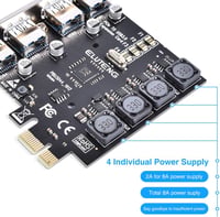 ELUTENG 4 portos PCIe USB 3.0 bővítőkártya 5Gbps asztali PC-hez 2