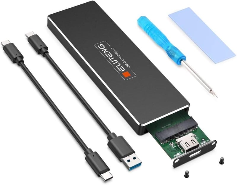 ELUTENG M2 SSD USB-C 3.1 Adapter UASP 6Gbps NGFF Ház 2280 2260 2242 2230
