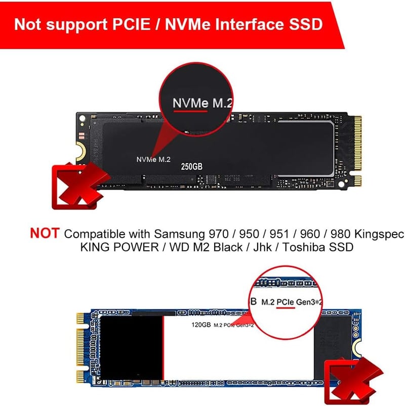 ELUTENG M2 SSD USB-C 3.1 Adapter UASP 6Gbps NGFF Ház 2280 2260 2242 2230