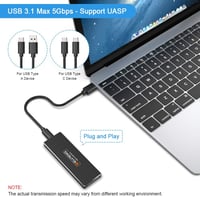 ELUTENG M2 SSD USB-C 3.1 Adapter UASP 6Gbps NGFF Ház 2280 2260 2242 2230 4