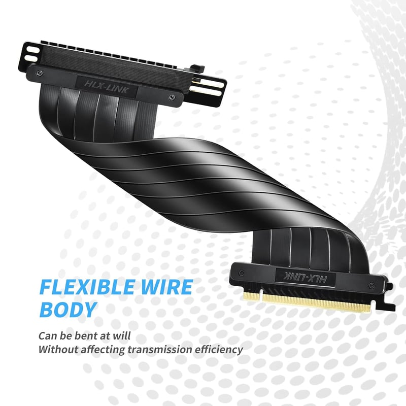 ELUTENG PCIe 3.0 16x Riser Kábel 20cm GPU Bővítő Csatlakozó