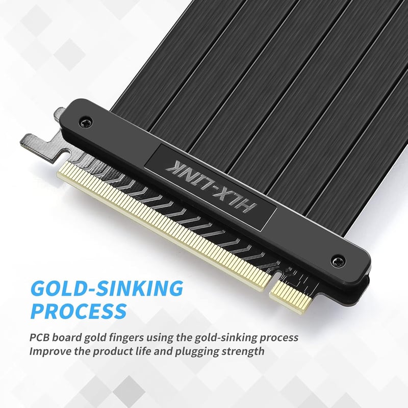ELUTENG PCIe 3.0 16x Riser Kábel 20cm GPU Bővítő Csatlakozó