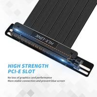 ELUTENG PCIe 3.0 16x Riser Kábel 20cm GPU Bővítő Csatlakozó 2