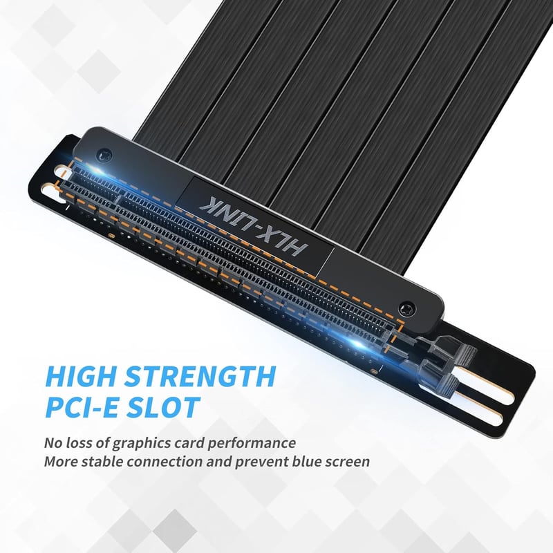 ELUTENG PCIe 3.0 16x Riser Kábel 20cm GPU Bővítő Csatlakozó