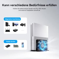 ELUTENG USB ventilátor 3 fokozatú sebességgel, csendes hűtőventilátor PC-hez 8