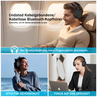 elzle Bluetooth slúchadlá cez uši s 82-hodinovou výdržou batérie, bezdrôtové slúchadlá Bluetooth 5.3 3