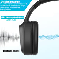 elzle Bluetooth slúchadlá cez uši s 82-hodinovou výdržou batérie, bezdrôtové slúchadlá Bluetooth 5.3 8