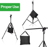 EMART 2 db Homokzsák Fotó Tripod Stabilizátor Stúdió és Kert Használatra 6