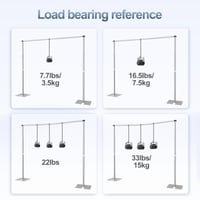 Suport de Fundal EMART 3x3 m, Sistem Tip "Pipe and Drape", Stativ pentru Decorațiuni de Nuntă, Argintiu, Versiune Heavy Duty 6