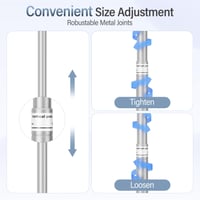 Suport de Fundal EMART 3x3 m, Sistem Tip "Pipe and Drape", Stativ pentru Decorațiuni de Nuntă, Argintiu, Versiune Heavy Duty 4