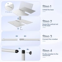 Suport de Fundal EMART 3x3 m, Sistem Tip "Pipe and Drape", Stativ pentru Decorațiuni de Nuntă, Argintiu, Versiune Heavy Duty 7