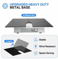 EMART Stojan na fotopozadie 3x3 m Heavy Duty strieborný so základňou pre štúdiové fotenie 3