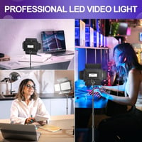 EMART LED Videólámpa 2db Dimmer Barnyard Szűrővel 5500K 66LED 7