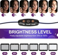 EMART LED Videólámpa 2db Dimmer Barnyard Szűrővel 5500K 66LED 4