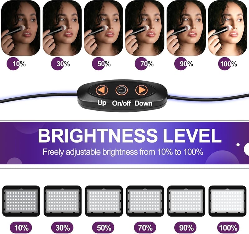 EMART LED Videólámpa 2db Dimmer Barnyard Szűrővel 5500K 66LED