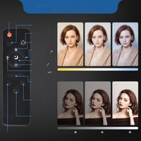 EMART Fotostúdiová súprava so softboxom 40x40 cm, 85W LED žiarovka 3000-6000K, s diaľkovým ovládačom, na portréty a videonahrávky 3