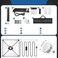 EMART Fotostúdiová súprava so softboxom 40x40 cm, 85W LED žiarovka 3000-6000K, s diaľkovým ovládačom, na portréty a videonahrávky 8
