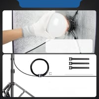 EMART Fotostúdiová súprava so softboxom 40x40 cm, 85W LED žiarovka 3000-6000K, s diaľkovým ovládačom, na portréty a videonahrávky 6