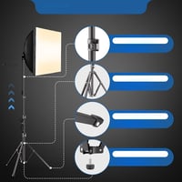 EMART Fotostúdiová súprava so softboxom 40x40 cm, 85W LED žiarovka 3000-6000K, s diaľkovým ovládačom, na portréty a videonahrávky 4