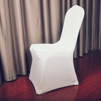 Set 100 Huse pentru Scaune EMART Alb, Elastice, din Poliester, Stretch, Universale, pentru Evenimente și Nunți 6