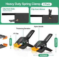 EMART T-alakú Fekete Fotó Háttér Állvánnyal 1,5 x 2,6 m - Stúdió Szett Streameléshez, Videózáshoz, Fotózáshoz, 2 Háttérrögzítő Csipesszel 6