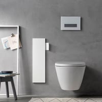 Modul dulap încastrat Emco ASIS PURE pentru set perie WC, cu suport pentru hârtie igienică și compartiment, funcție Push to Open, deschidere pe partea dreaptă 4