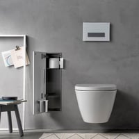 Modul dulap încastrat Emco ASIS PURE pentru set perie WC, cu suport pentru hârtie igienică și compartiment, funcție Push to Open, deschidere pe partea dreaptă 2