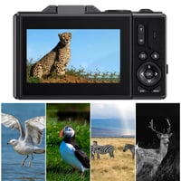 Digitálny fotoaparát EMEBAY 5K 75MP so 64GB kartou, 18x zoomom, 3-palcovou výklopnou obrazovkou, stabilizáciou obrazu, selfie kamera pre začiatočníkov a tínedžerov 7